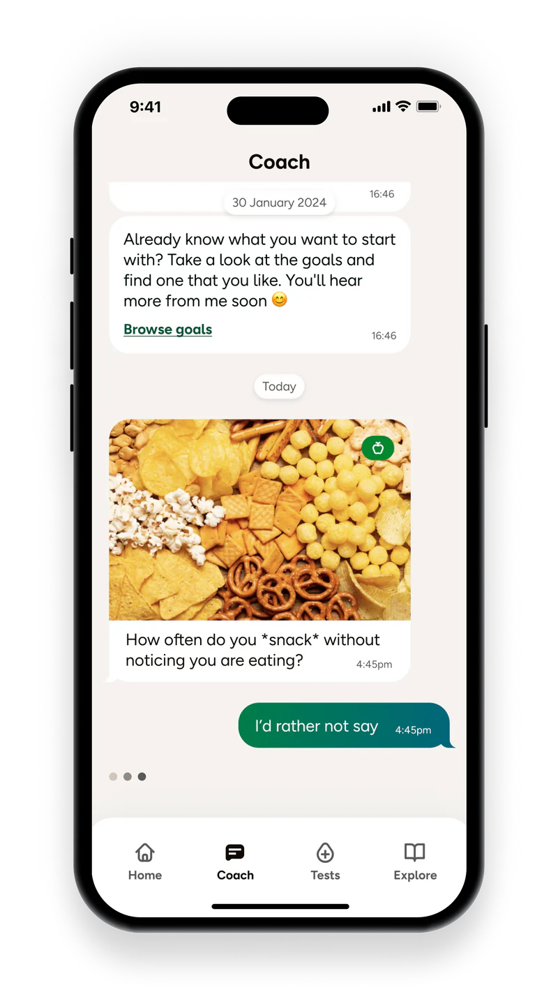 Stay motivated with our digital Coach